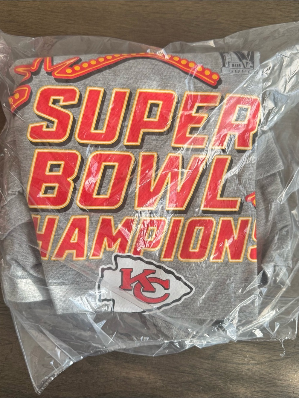 Nike Chiefs Super Bowl LVIII Champions Locker Room Long Sleeve Tee Gray Men 2XL - Picture 4 of 4